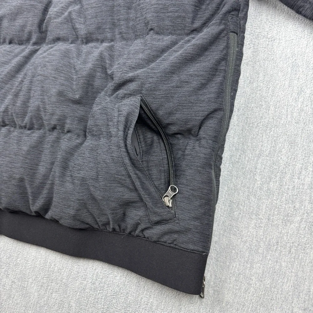 The North‎ Face Jacket Mens Large Gray Eros 550 Goose Down Puffer Light 1/2 Snap